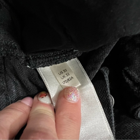 We The Free | Distressed High Waisted Jeans Black Cotton Size 32 - Picture 9 of 12